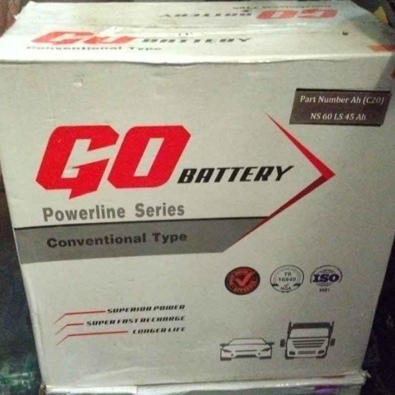Jual AKI MOBIL WULING CORTEZ GO BATTERY BASAH NS60LS 12V 45AH di Seller