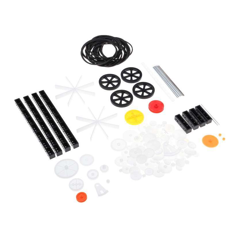 75 Kinds Plastic Gear Pulley Belt Crown Gear Set - DIY Robot Car Motor Model Making Parts Kit With Rack & Pinion Plastic Gear Kit