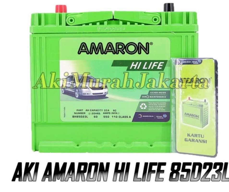 Jual Aki Mobil Toyota Camry Amaron Hi Life 55d23l / 85d23l Aki Kering