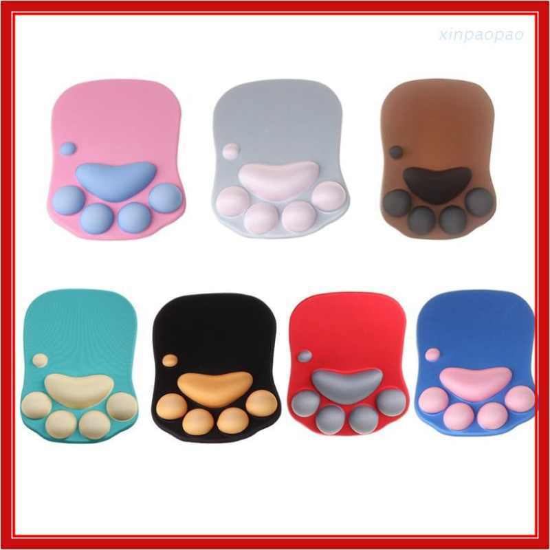 Promo 3D Mouse Pad Anime Silicone Cat Paw Mouse Pad Wrist Rest Diskon 9