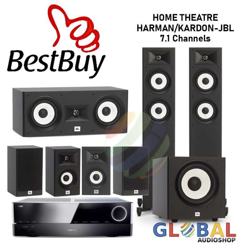 Jual Home Theatre 7.1 Harman Kardon Amplifier AVR171S Speaker JBL Stage