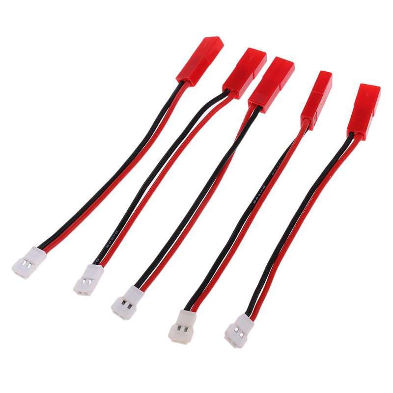 Jual 5pc 10cm JST Connector Plug Cable Male + Female Wires for RC ...