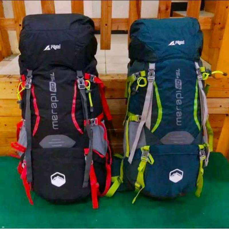 Jual Tas gunung Arei Merapi 60+5L tas carrier hiking Arei Merapi 60+5L ...