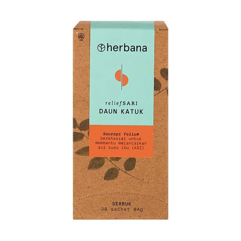 Promo Herbana Relief Sari Powder Daun Katuk [Isi 30 Sachet/ 4 g] Diskon