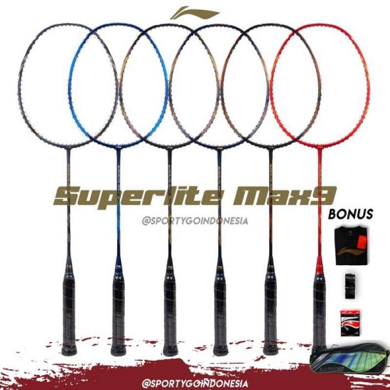 Lining Racket Hitam Jual Raket Badminton Lining Superlite Max 9 Original / Badminton Racket ...