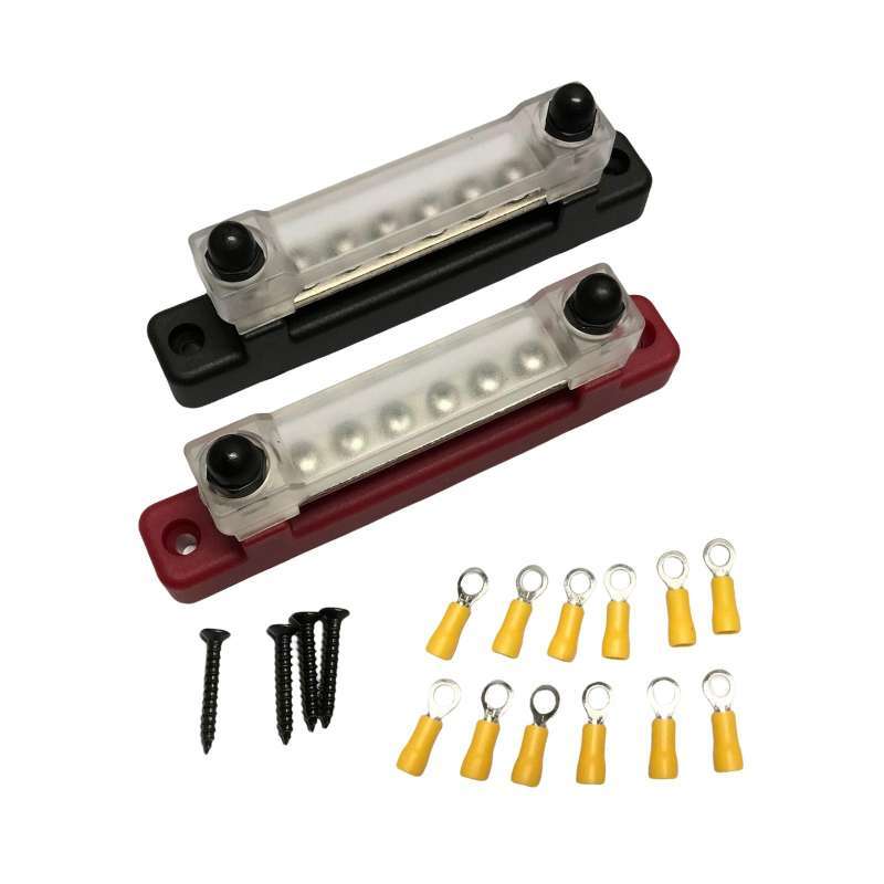 DAIERTEK 12V Bus Bar 5 X 5/16" (M8) Terminal Studs 12V Power Distribution Block With Cover Max - View #7