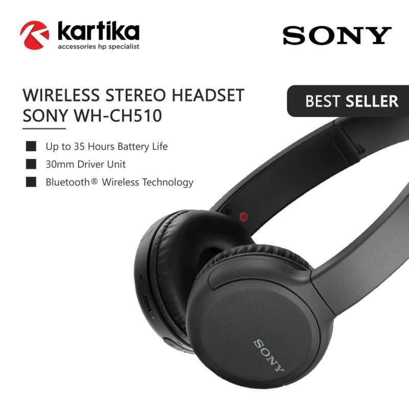 Jual SONY WHCH510 Wireless Headphones with Mic Bluetooth Original
