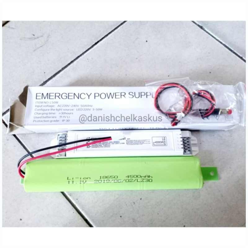 Jual Emergency Power Supply Battery Kit Power Pack 4500 Mah 50 Watt