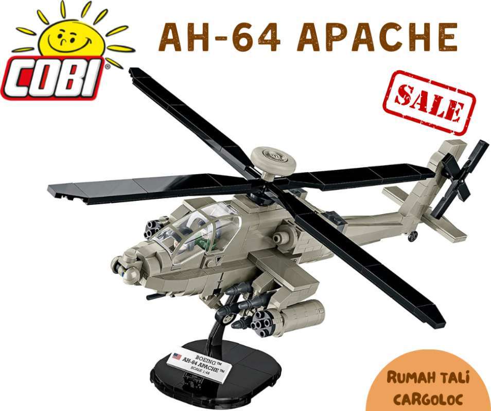 COBI AH-64 Apache – Hélicoptère D’Attaque Américain, 510 Pièces, Échelle 1:48 – Maquette Militaire Enfant