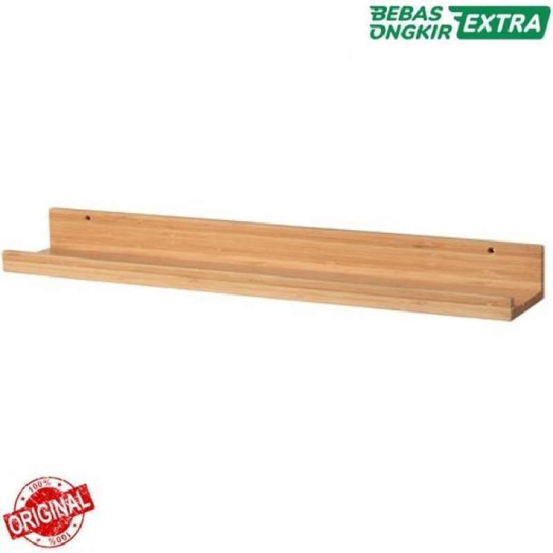Promo Rak Dinding Tembok Ambalan Display Foto/Pajangan Bambu Alami 55cm ...