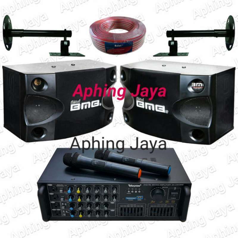 Jual Paket Karaoke Sound System Speaker BMB 8 + Amplifier with
