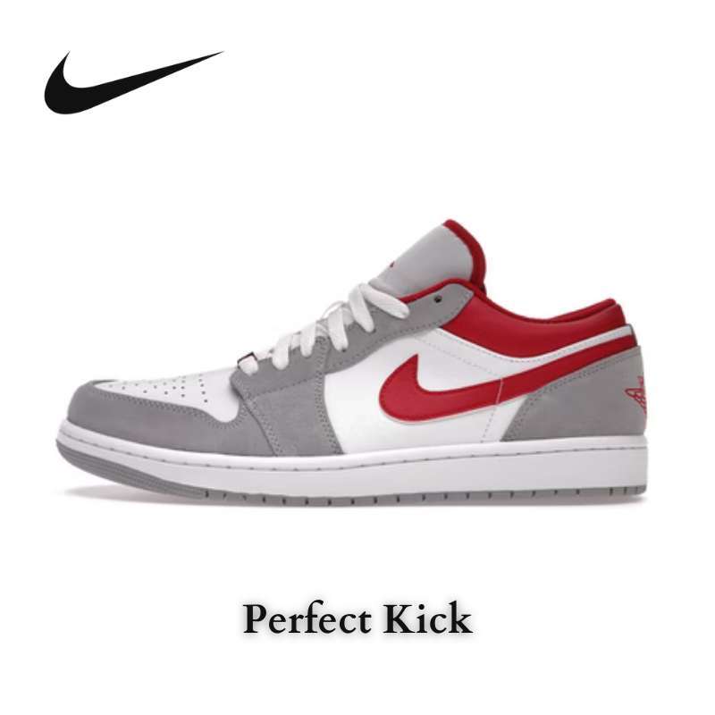 Jual Nike Air Jordan 1 Low Light Smoke Grey Gym Red PK Original Sepatu Sneakers Pria Keren