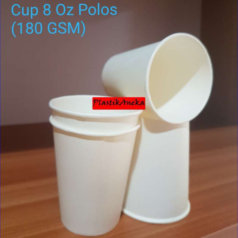 Jual Paper Cup + 8 Oz Polos + 180 GSM di Seller Plastik aneka68 ...