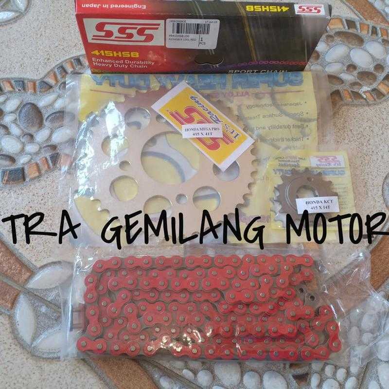 Jual Gear Set Sss Honda Cb150r Lama Baru Verza Megapro Mono Di