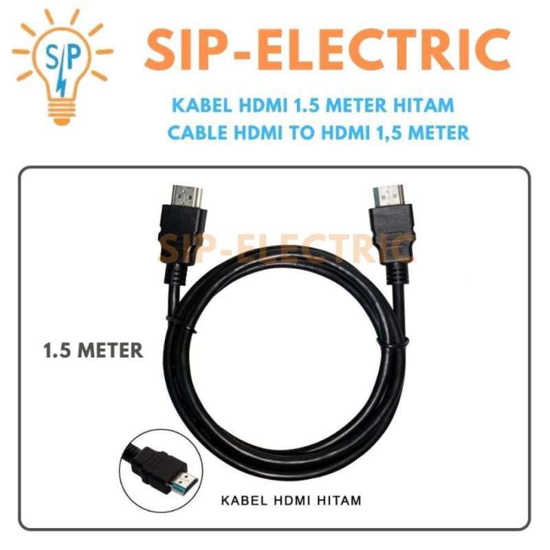 Jual KABEL HDMI 1.5 METER HITAM / CABLE HDMI to HDMI 1,5 METER di ...
