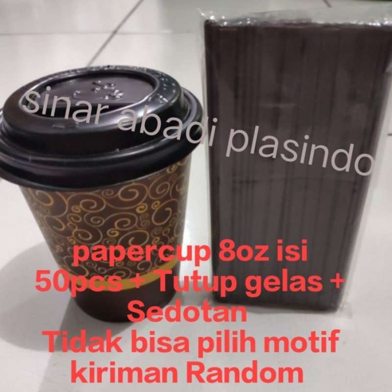 Promo Papercup,1set Komplit, Gelas Kertas Cup Kopi, Diskon 40% Di ...