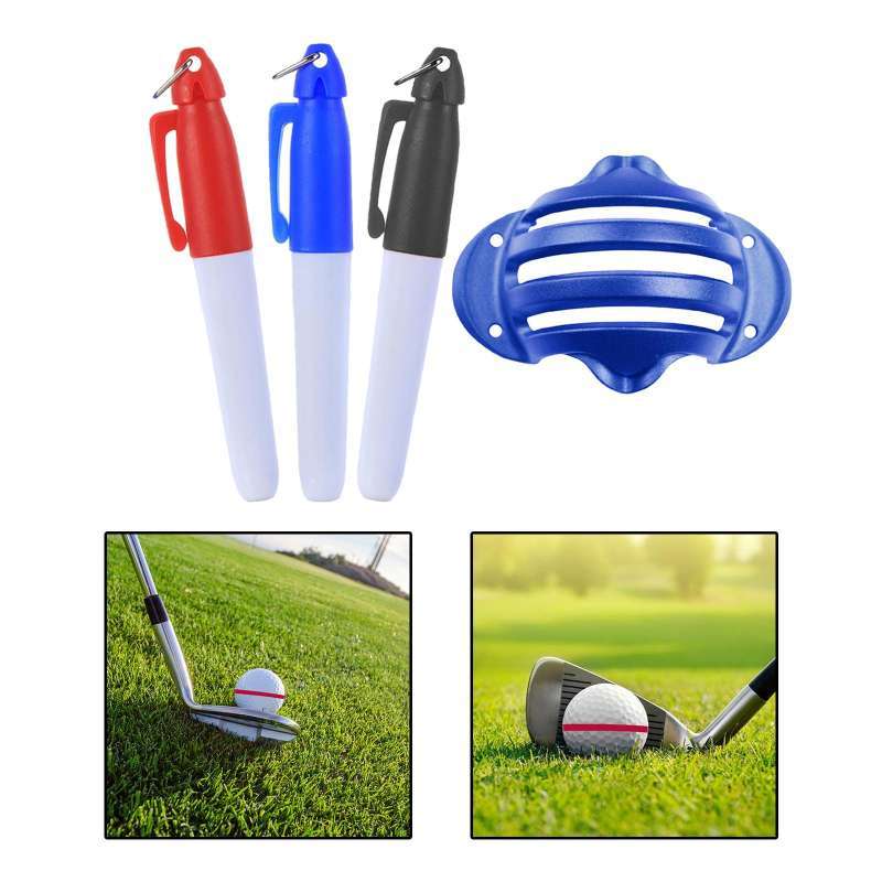 Promo Golf Ball Line Marker Alignment Tool Stencil Maker Golf Accessories Blue Diskon 17 di