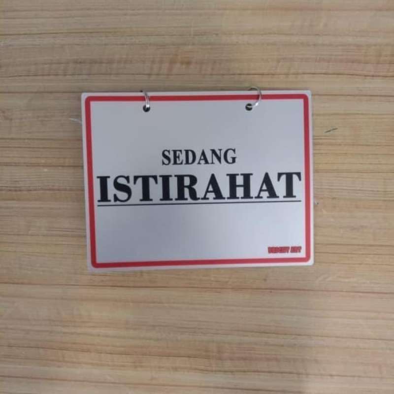 Jual SIGN LABEL K3 RAMBU SHOLAT DAN ISTIRAHAT UKURAN 18X28CM di Seller ...