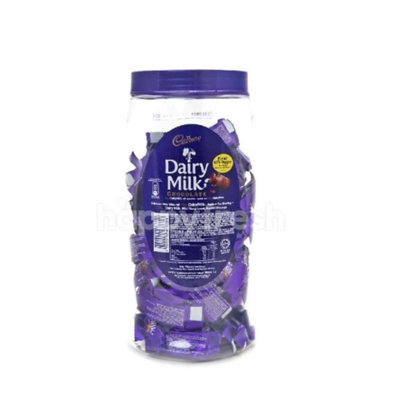 Jual Cadbury Dairy Milk Chocolate Jar 100pcs 450g di Seller BisQuitto