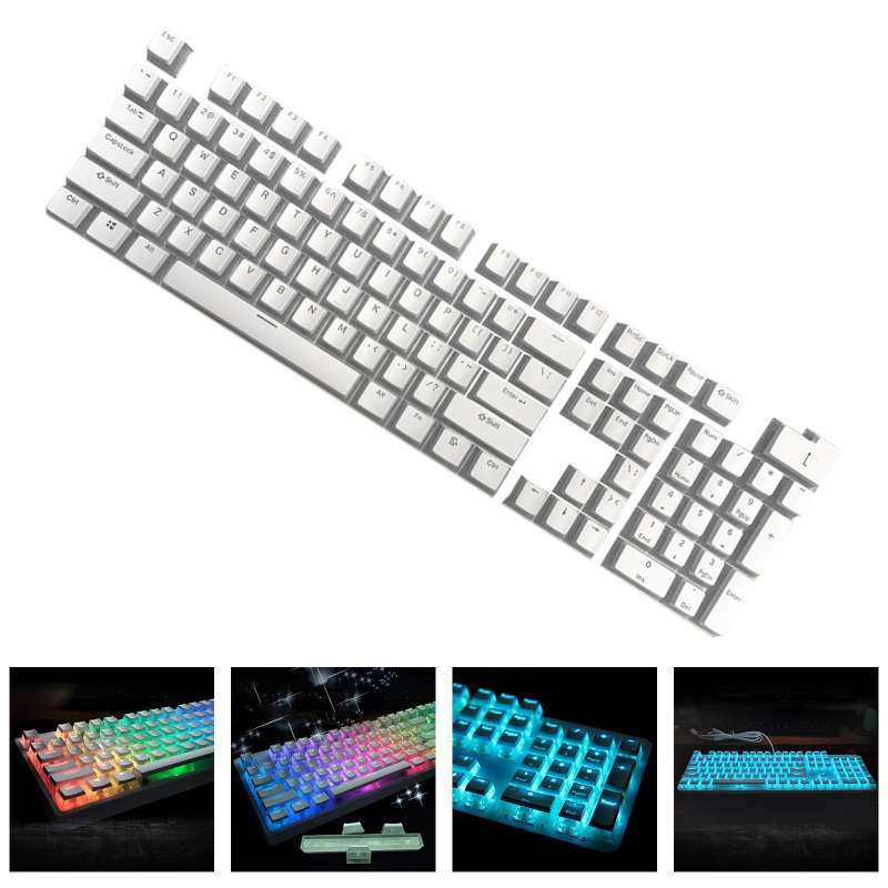 Jual Gaming 108 Key Keycaps Kit Double Shot English PBT for Mechanical ...