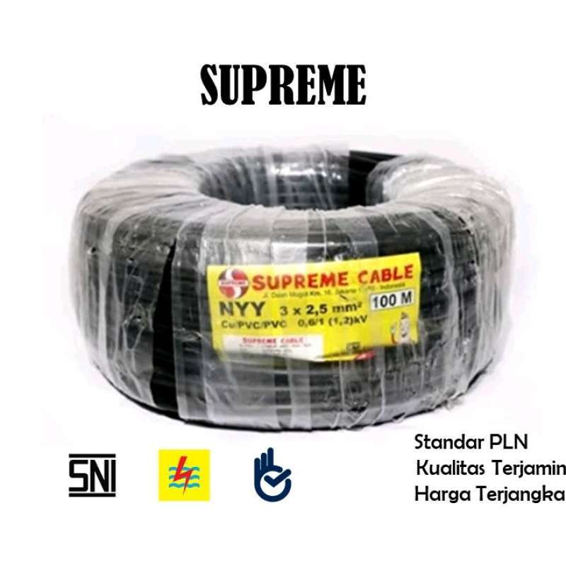 Promo supreme kabel listrik nyy 3 x 2 5 mm harga per meter diskon 65