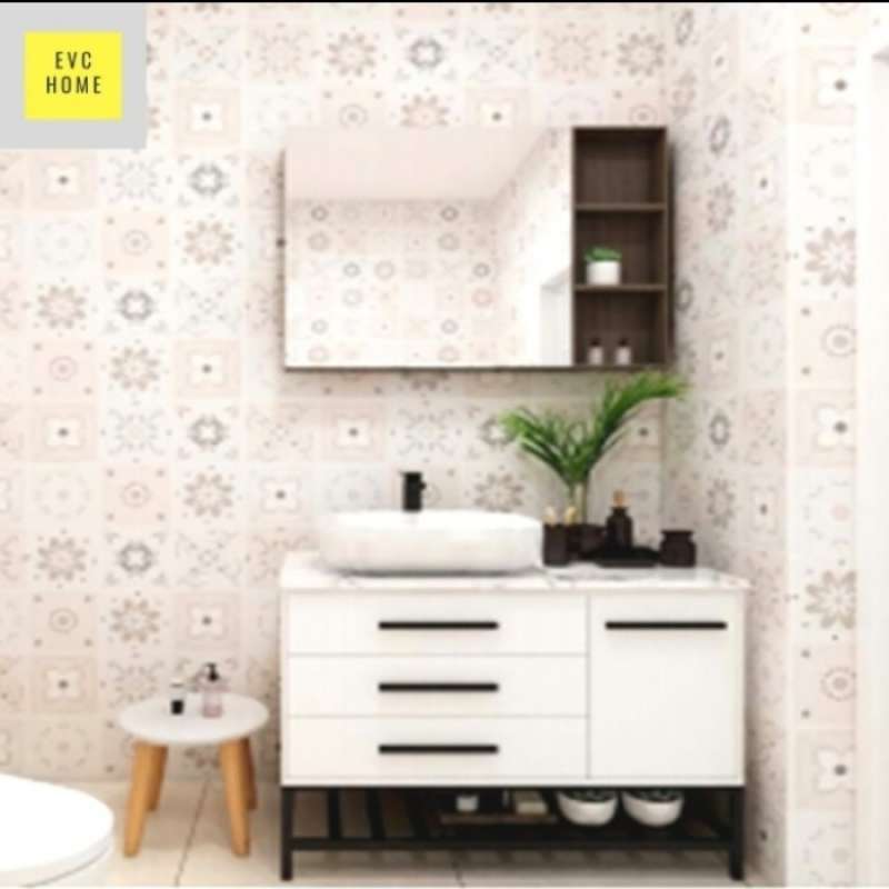 Promo Wallpaper Lantai Kamar Mandi / Sticker Lantai Motif Batik