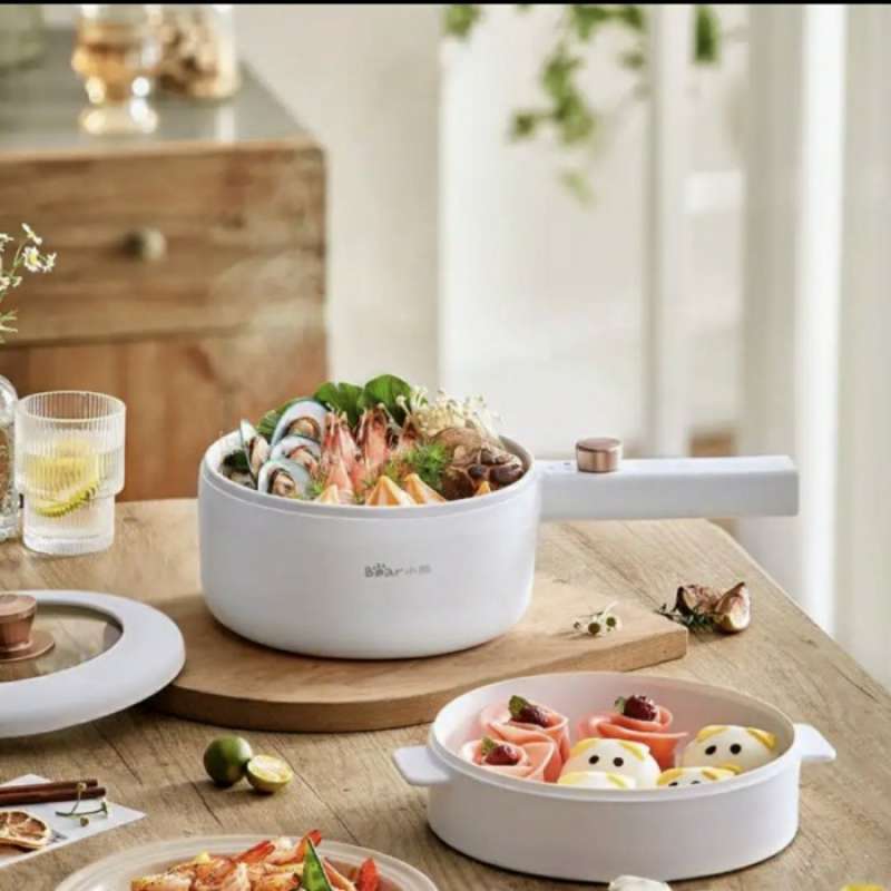 Promo Bear Electric Ceramic Liner Pan & Steamer Diskon 9 di Seller