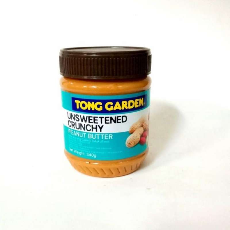 Jual TONG GARDEN UNSWEETENED CRUNCHY PEANUT BUTTER 340 GR di Seller