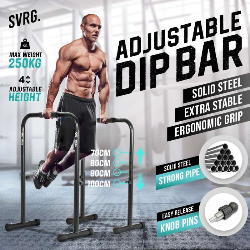 Promo Adjustable Dip Bar Calisthenic Dipping Crossfit Dips Diskon 3 di