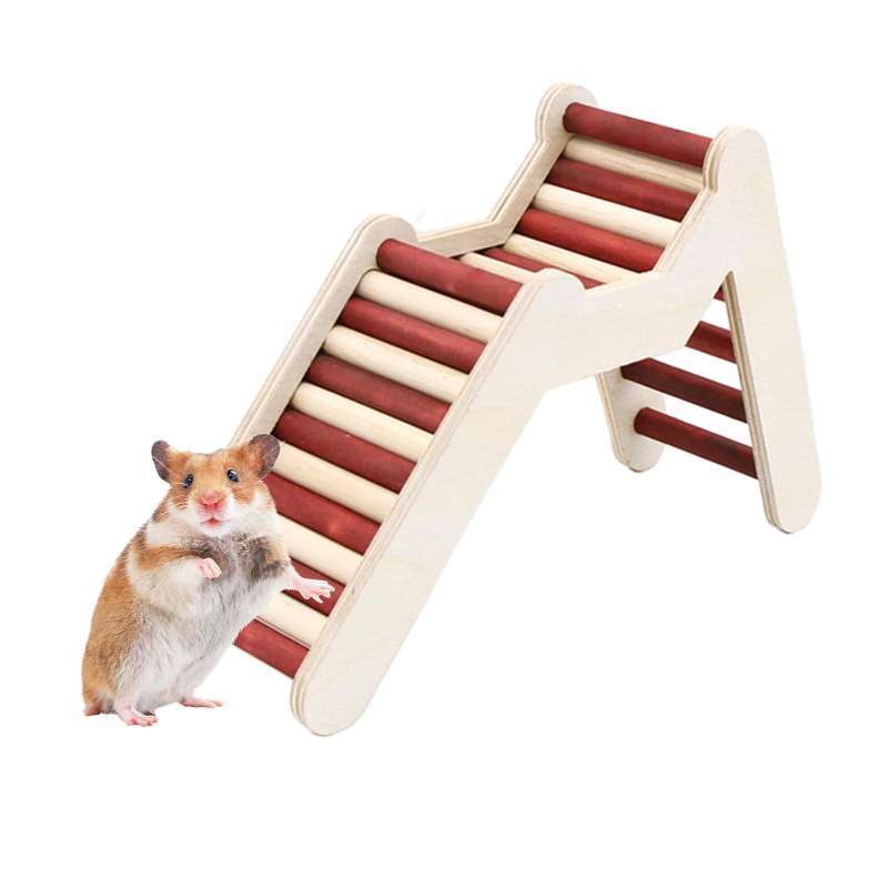 Promo Hamster Climbing Toy Cage Wood Ladder Hamster Bridge Ladder for