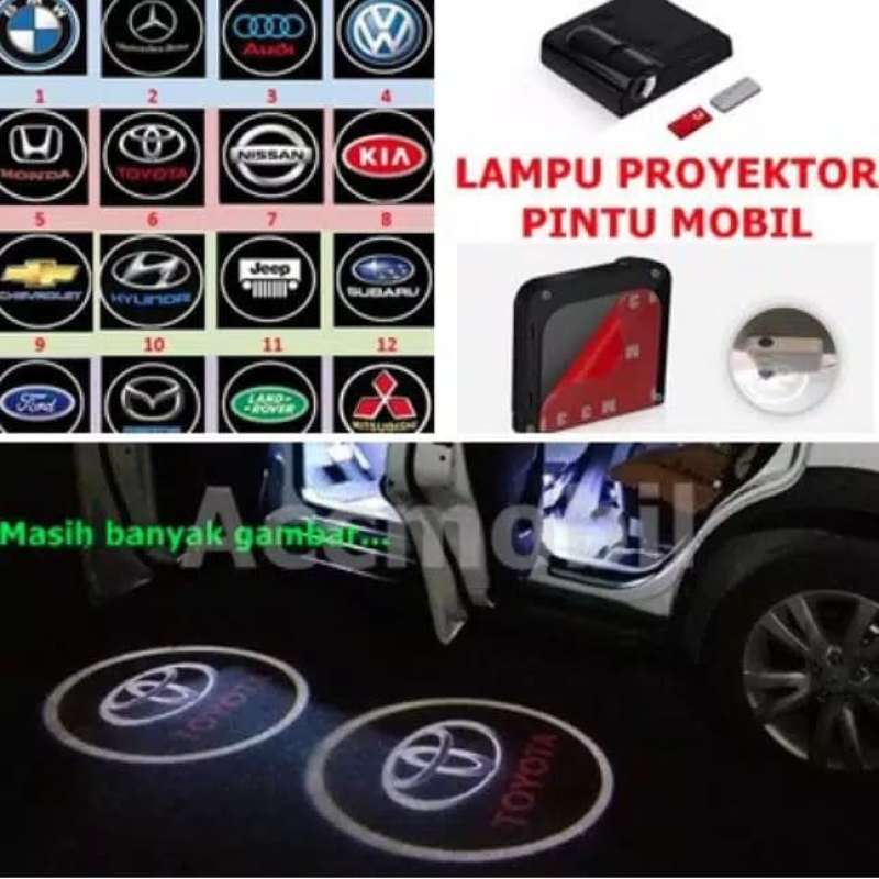 Jual Lampu LED Door Logo Proyektor Toyota Honda Hyundai Mercy Volkwagen