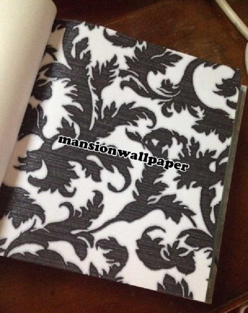 Jual Wallpaper Dinding Dedaunan Hitam Putih di Seller MansionWallpaper