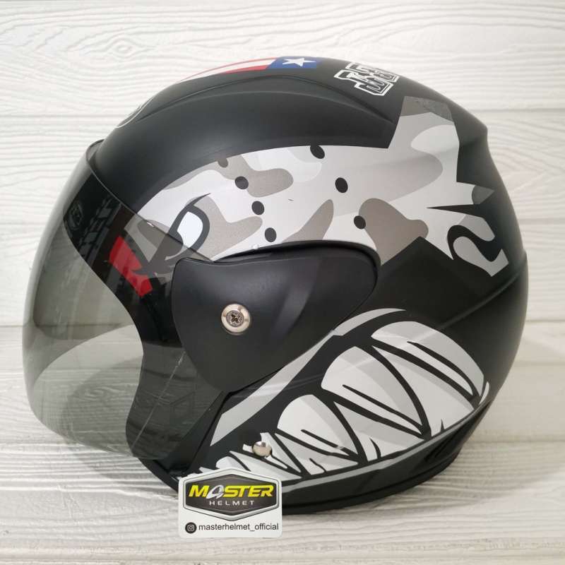 Promo HELM HALF FACE EVOLUTION MOTIF BULLET MIRIP GM EVO MURAH HELM