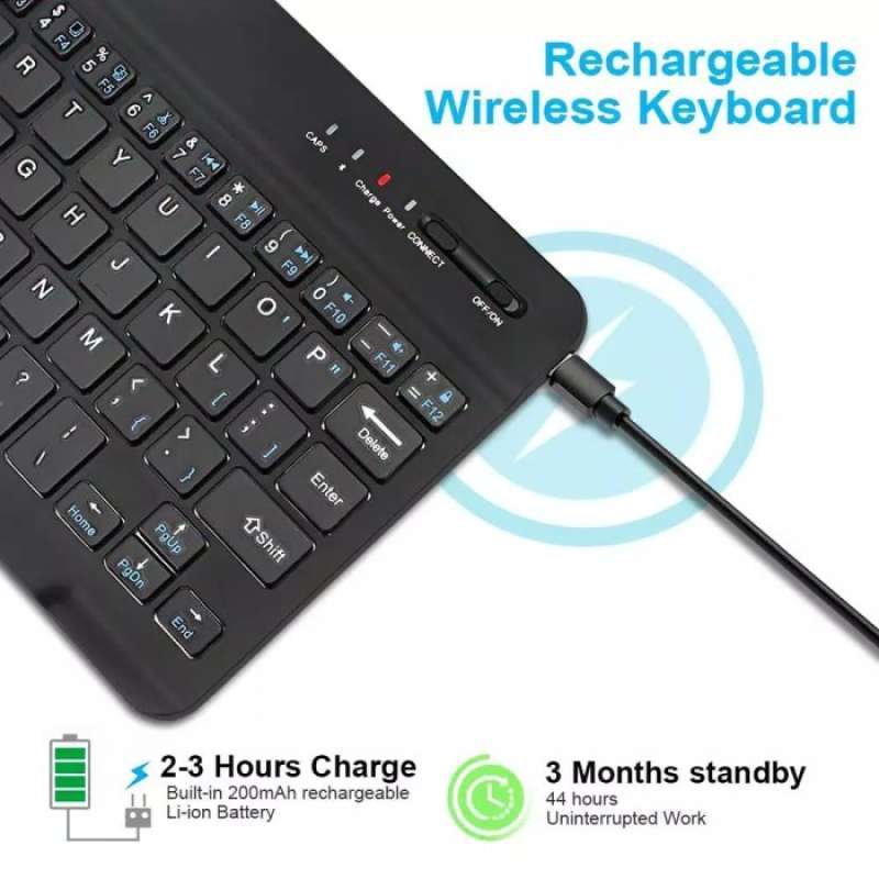 Jual Wireless Keyboard Bluetooth 3.0 Slim Thin Design For Ios Android ...