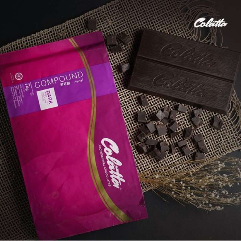 Promo COLATTA chocolate dark compound 1kg - cokelat batang Diskon 50% di Seller Adila Store