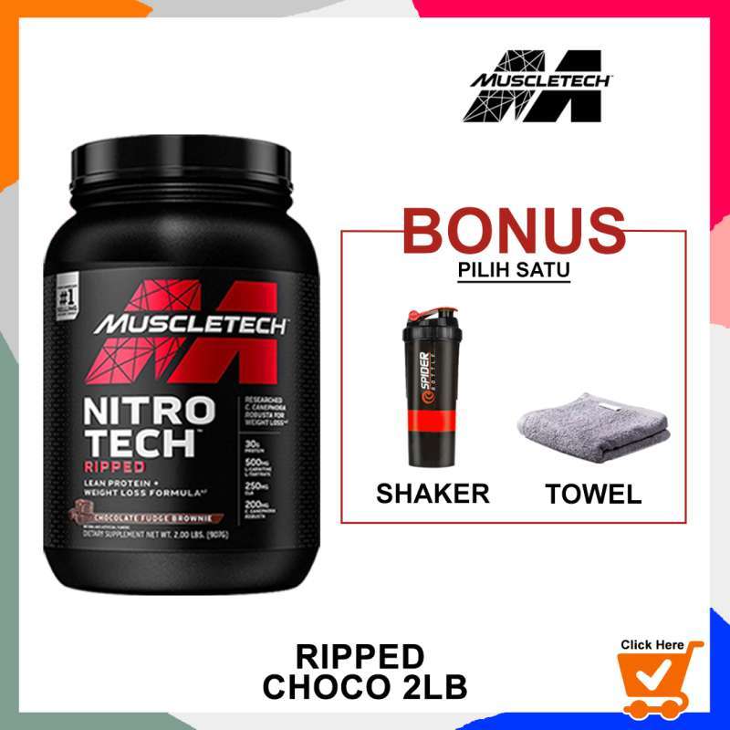 Muscletech Ribbed Protein Powder Nitro Tech Ripped 2Lb _ Muscletech Whey Protein Powder (Vanilla Cream ...
