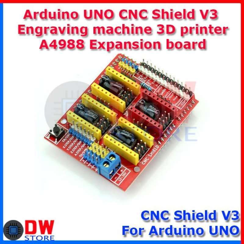 Jual Arduino CNC shield v3 engraving machine 3D printer A4988 expansion ...
