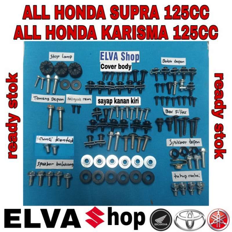 Jual OEM baut lengkap full set body honda karisma di Seller A2 Racing