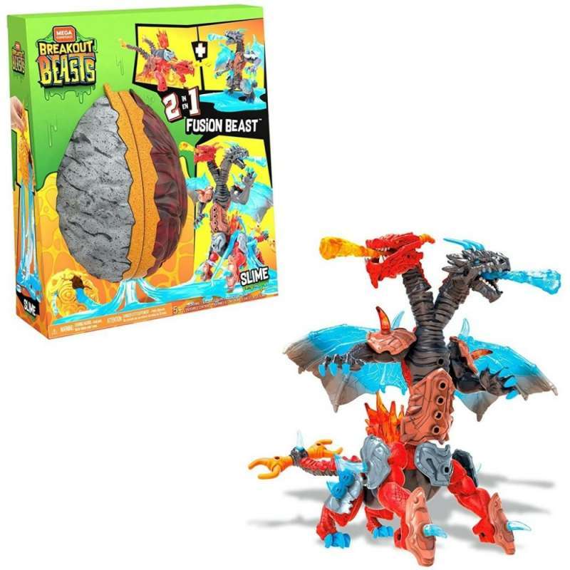 Promo Mattel Mega Construx Breakout Beasts 2in1 Fusion Beast GGJ66