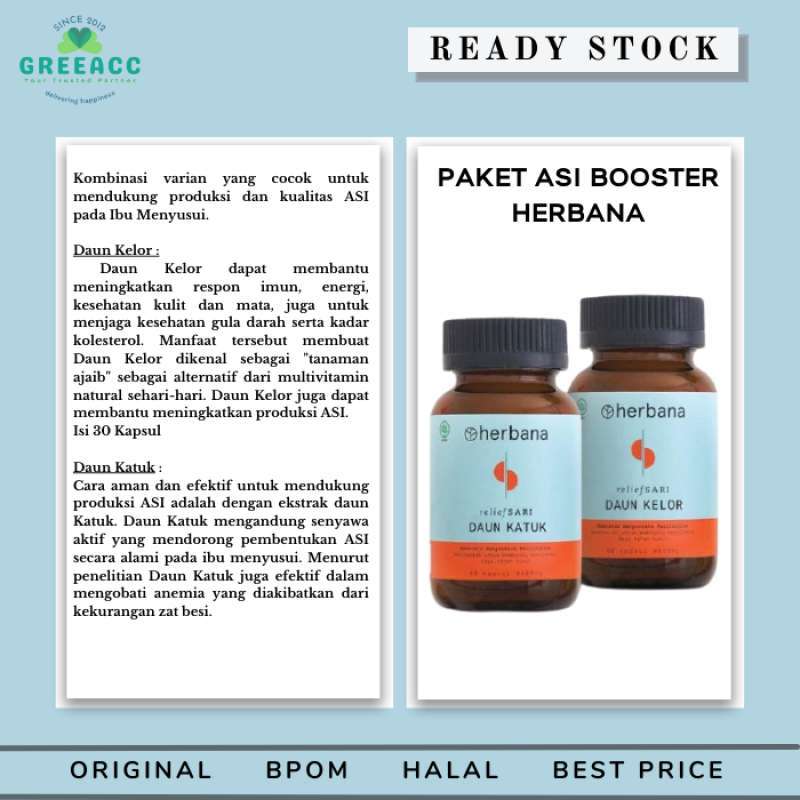 Jual PAKET ASI BOOSTER HERBANA ( DAUN KATUK + DAUN KELOR ) di Seller