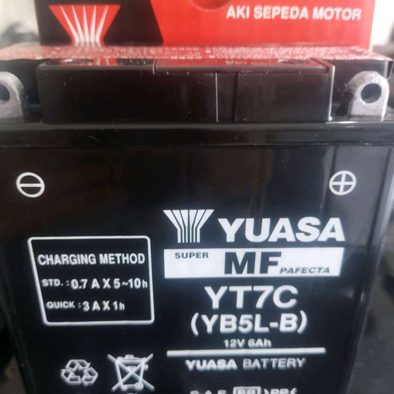 Jual Aki motor Supra yt7c ( yb5L-B 12V 6AH) Yuasa di Seller Cv Plts