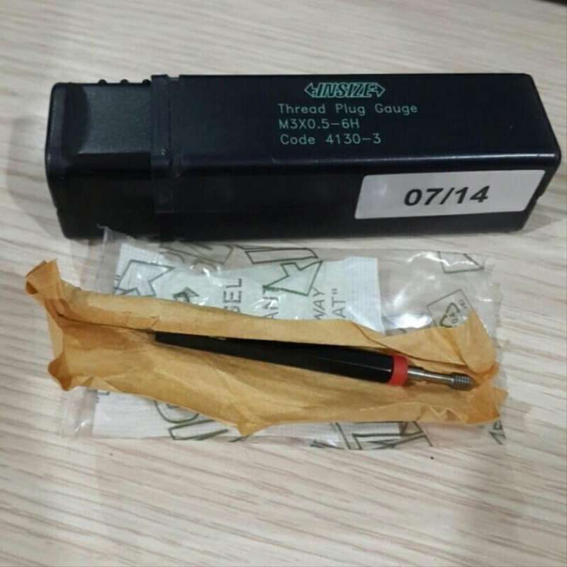 Jual Thread Plug Gauge GO NO GO Gage Metric Gauge M 3.0 x 0.5 INSIZE di