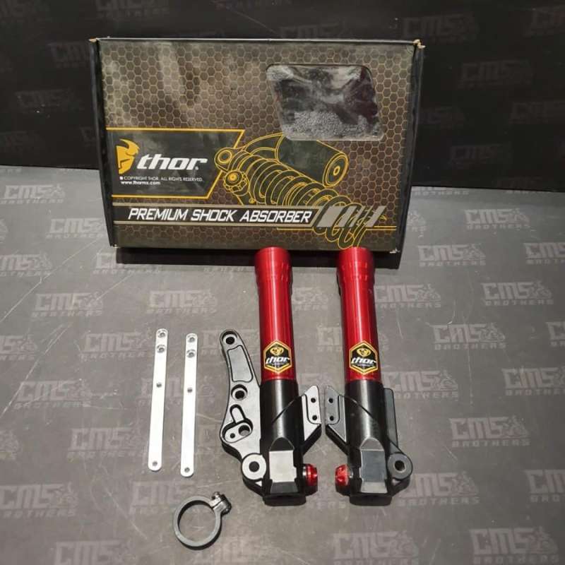 Jual Upsidedown Tabung Shock Depan Thor CNC Yamaha Nmax - Merah di