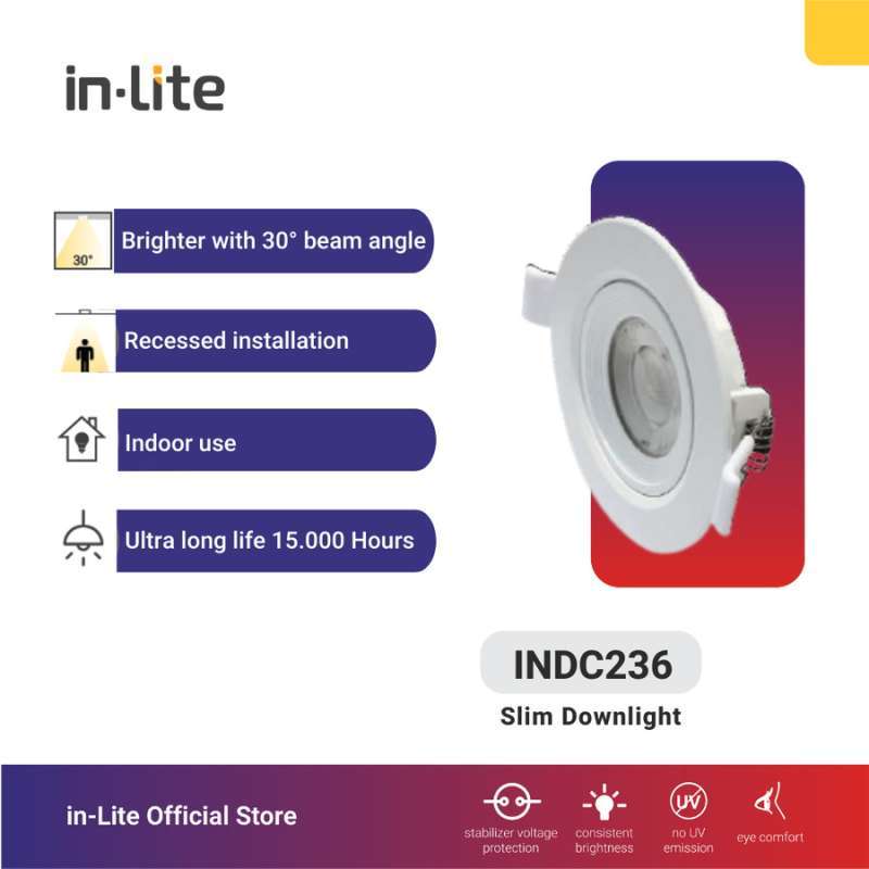Jual in-Lite Lampu Slim Downlight INDC236 di Seller In-Lite - Rorotan ...