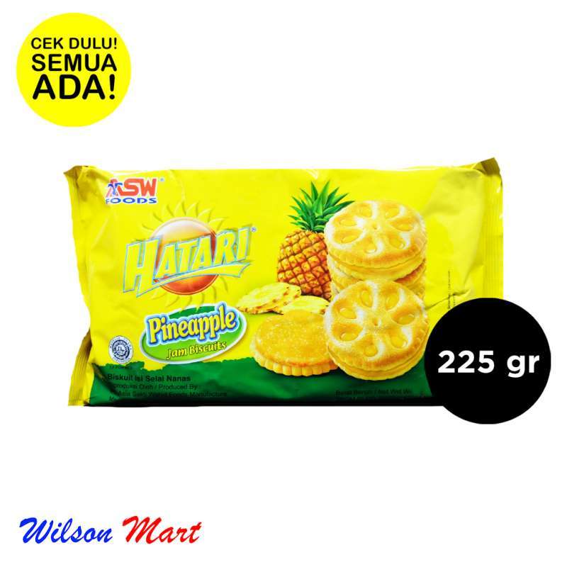 Jual ASW HATARI PINEAPPLE JAM BISCUITS 225 GRAM di Seller Wilson Mart