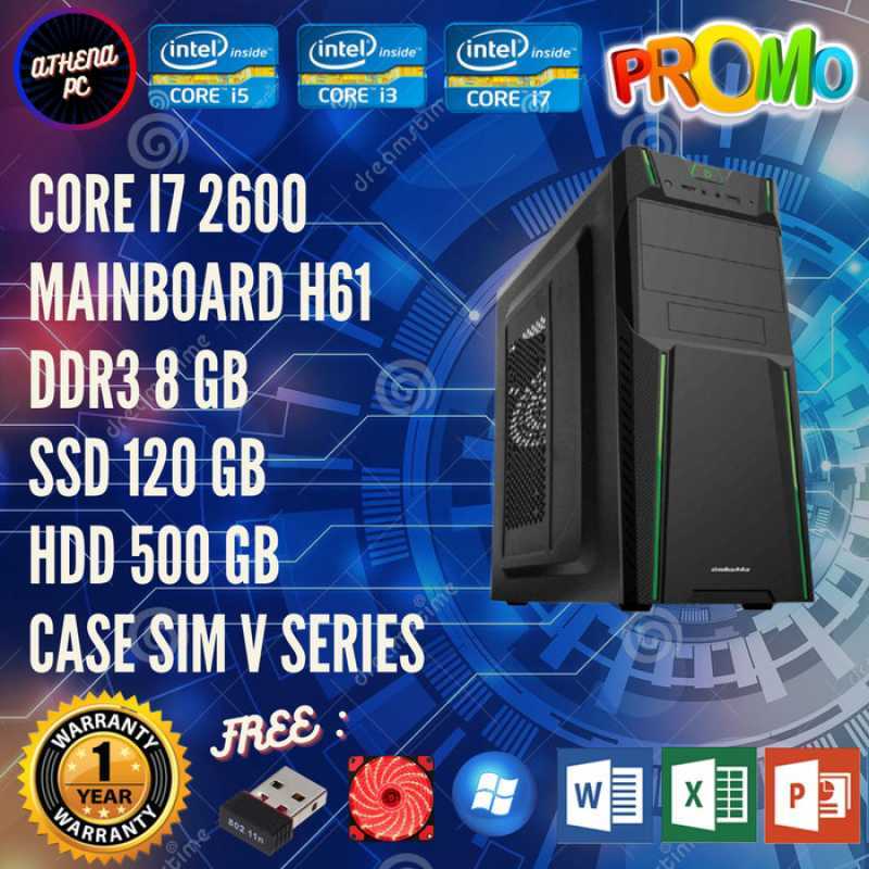 Jual Komputer PC Rakitan Murah Core i7 2600 DDR3 8GB RK676 di Seller ...