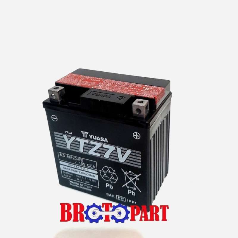 Jual AKI ACCU MOTOR NMAX AEROX LEXI ORIGINAL YUASA YTZ7V MF KERING 6,3
