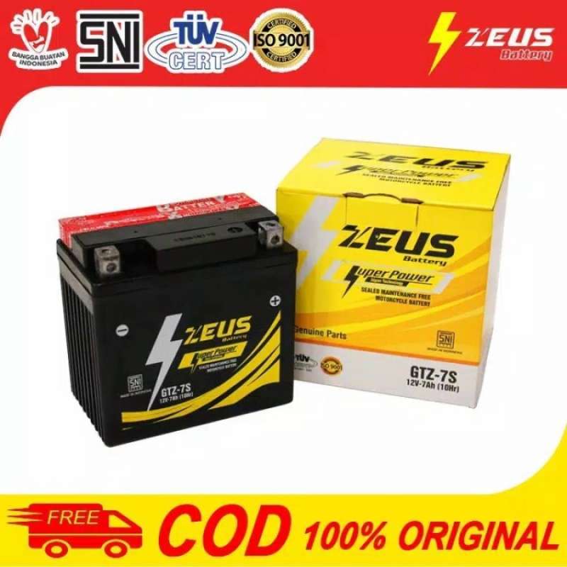 Promo Aki Motor Honda Supra Gtr 150 Gtz 7S Zeus Aki Kering Diskon 15%