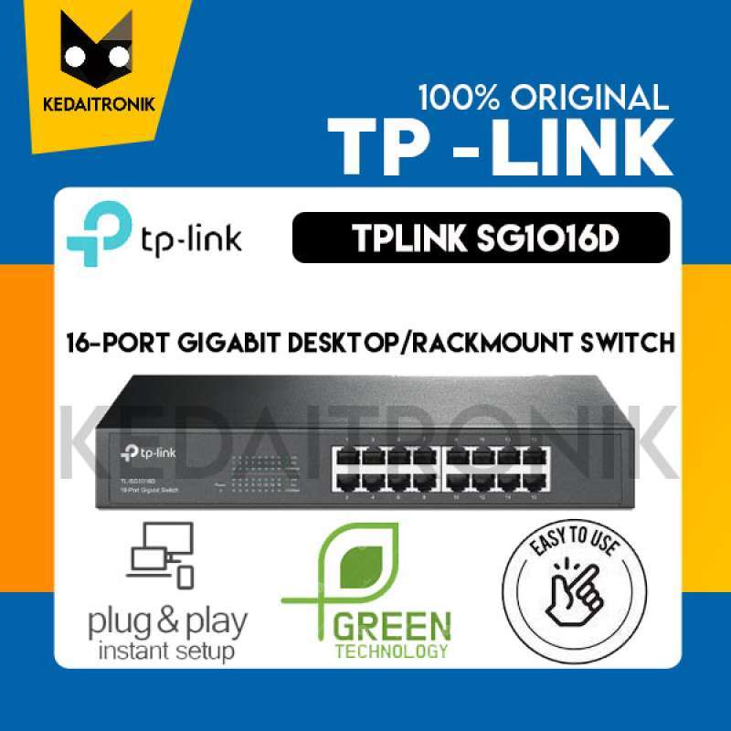 Promo TP-LINK TL-SG1016D TPLINK 16 Port Gigabit Desktop/Rackmount ...