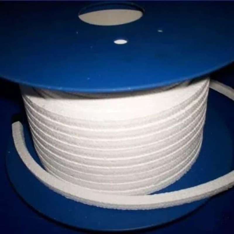 Jual Gland packing pure teflon ptfe 8mm x 8mm x 1roll (gland packing